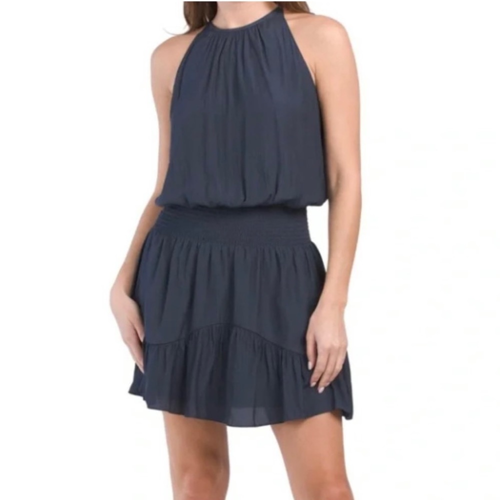 NWT Ramy Brook Annadele black halter dress | size small